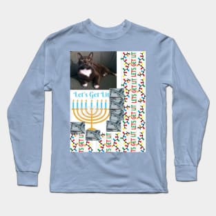 Smokey cat holiday lit Long Sleeve T-Shirt